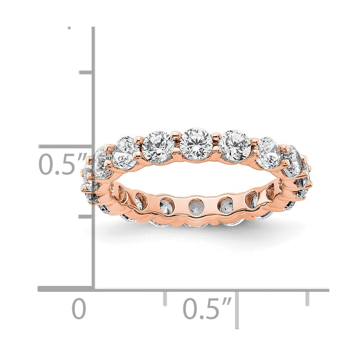 High-Quality 14K Rose Gold 2-Carat Diamond Eternity Band - Size 4.5, Stylish Price-4