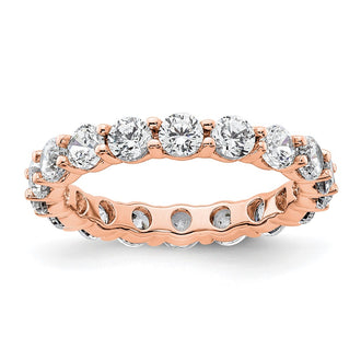 Buy 14K Rose Gold 2-Carat Diamond Eternity Band - Stylish Size 4 Jewelry