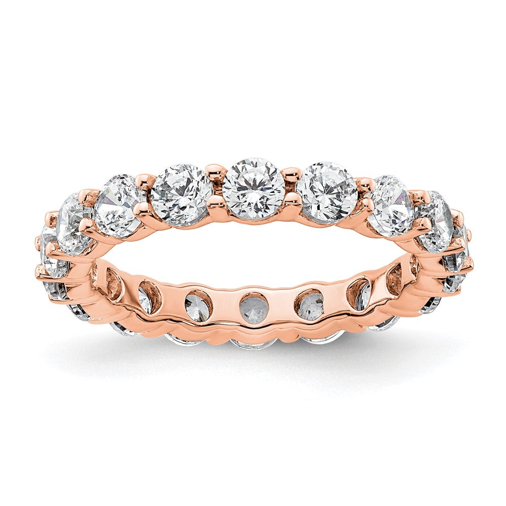 High-Quality 14K Rose Gold 2-Carat Diamond Eternity Band - Size 4.5, Stylish Price