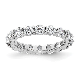 Shop Exclusive 14K White Gold 2-Carat Diamond Eternity Band - Size 4.5, Stylish!