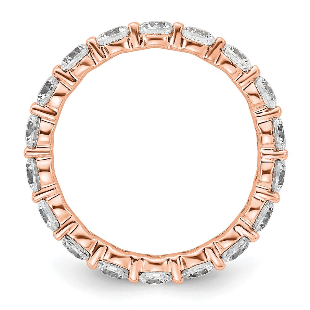 Exclusive 14K Rose Gold 2 Carat Diamond Eternity Band - Stylish Size 5