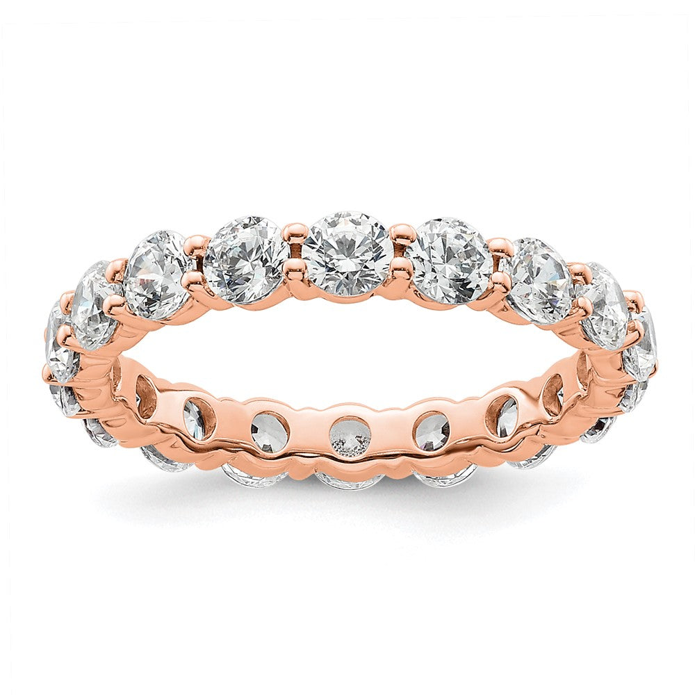 Exclusive 14K Rose Gold 2 Carat Diamond Eternity Band - Stylish Size 5