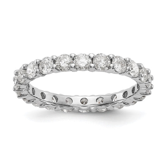 Exclusive 14K White Gold 2-Carat Lab-Grown Diamond Eternity Band - Stylish Size 6