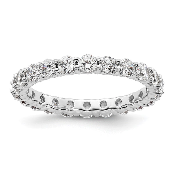 14K White Gold 2-Carat Diamond Eternity Band - Size 8.5 - Style GR1-1004320