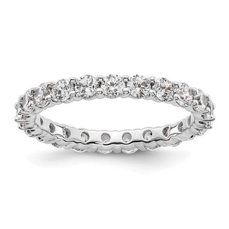 Buy 2-Carat Diamond Eternity Band in 14K White Gold - Stylish & Affordable!