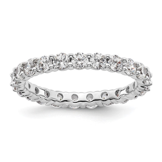 Buy 2-Carat Diamond Eternity Band in 14K White Gold - Stylish & Affordable!