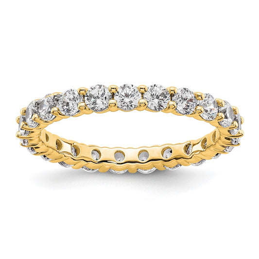 Shop Exclusive 2-Carat Diamond Eternity Band - 14K Gold, Size 9, Stylish Design