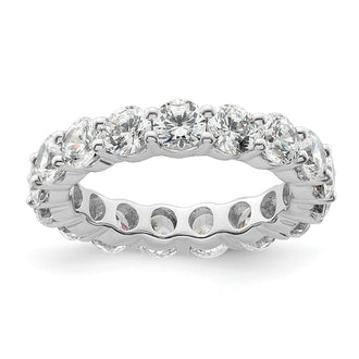 Exclusive 14K White Gold 3-Carat Diamond Eternity Band - Stylish Size 4.5