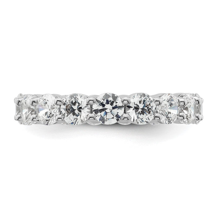 High-Quality 14K White Gold 3-Carat Diamond Eternity Band - Stylish Size 5.5-3