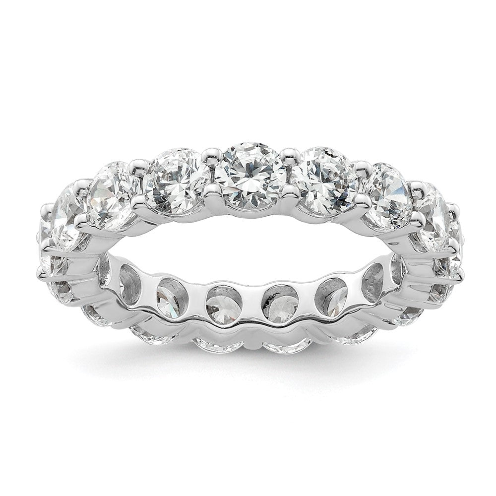 High-Quality 14K White Gold 3-Carat Diamond Eternity Band - Stylish Size 5.5