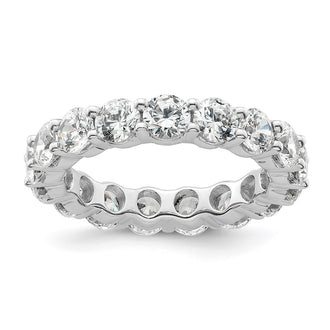 High-Quality 14K White Gold 3-Carat Diamond Eternity Band - Stylish Size 5.5