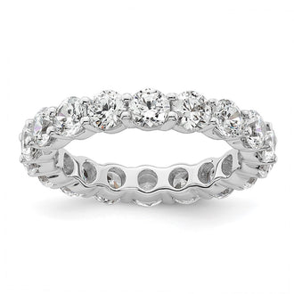 Buy 14K White Gold 3-Carat Diamond Eternity Band - Stylish Size 6 Jewelry