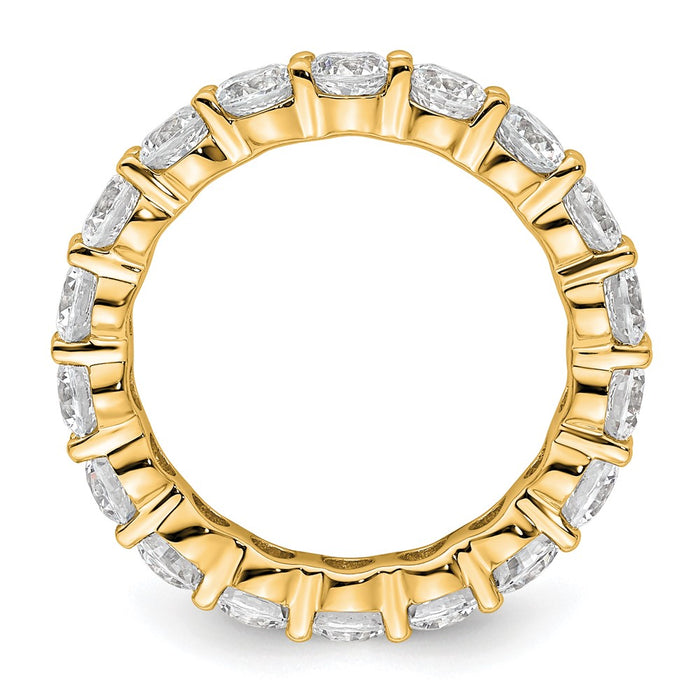 Shop 14K Gold 3-Carat Diamond Eternity Band - Stylish Size 6, Shared Prong Setting-2