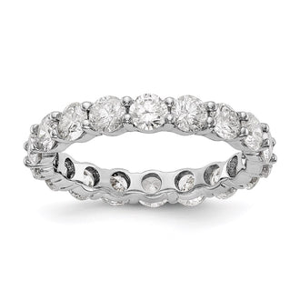 Shop Exclusive 14K White Gold 3-Carat Diamond Eternity Band - Size 7, Stylish!