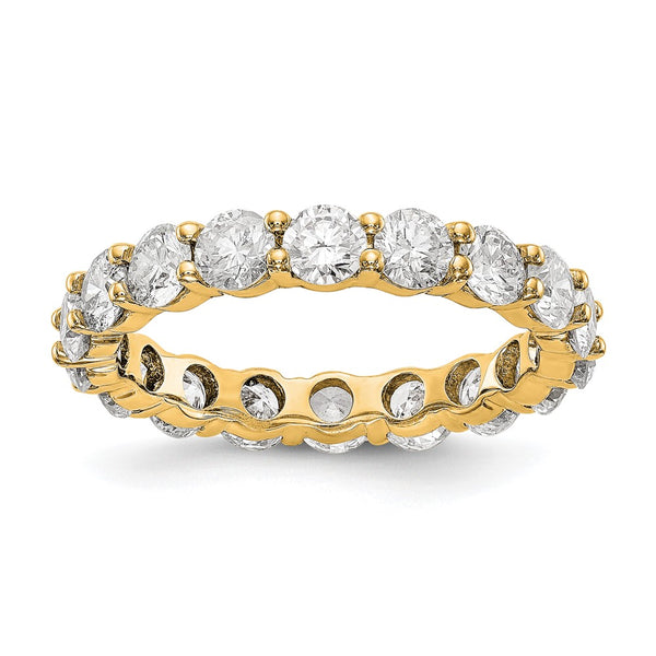 14K Polished 3-Carat Diamond Eternity Band - Size 7 Ring