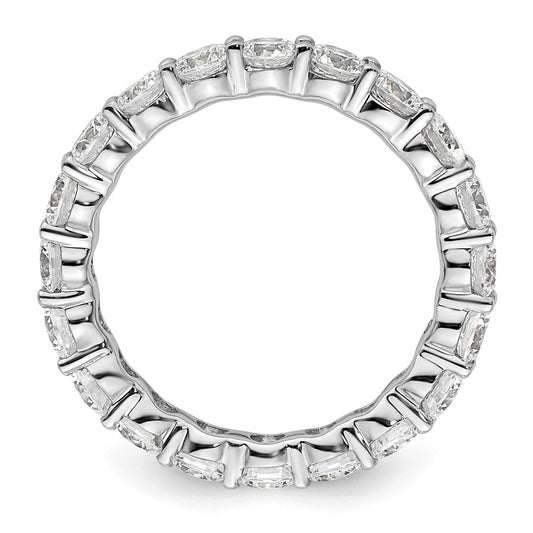 Shop 14K White Gold 3-Carat Diamond Eternity Band - Stylish Size 8 Ring