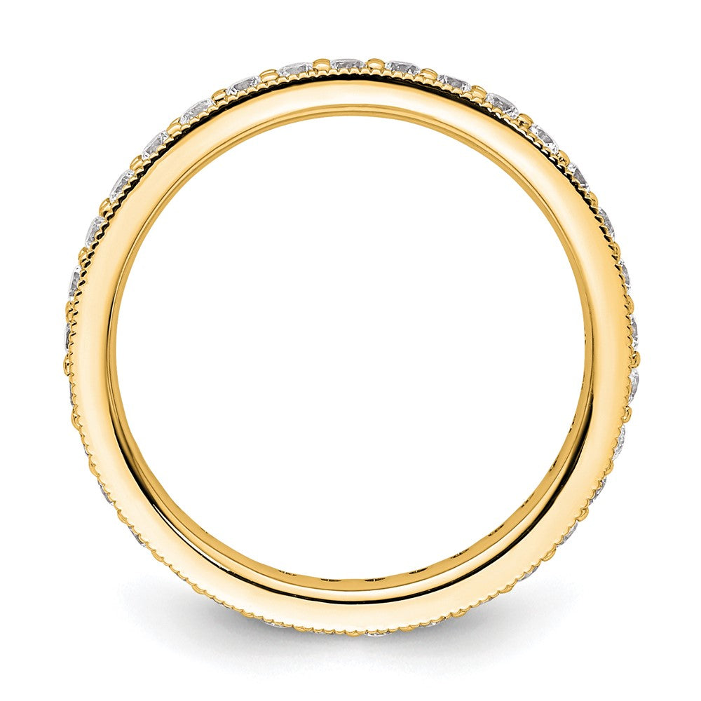 High-Quality 14K Gold Vintage 1/2 Carat Diamond Eternity Band - Size 4, Stylish Value