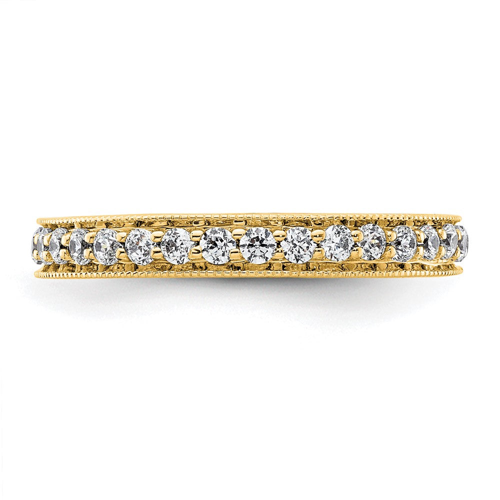 High-Quality 14K Gold Vintage 1/2 Carat Diamond Eternity Band - Size 4, Stylish Value