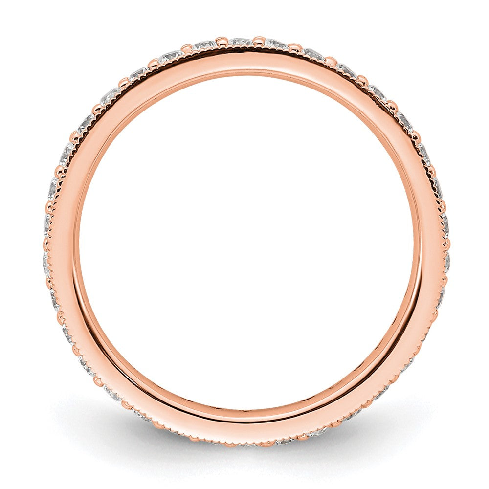 Buy Exclusive 14K Rose Gold Vintage 1/2 Carat Diamond Eternity Band - Size 5.5