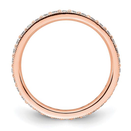 Buy Exclusive 14K Rose Gold Vintage 1/2 Carat Diamond Eternity Band - Size 5.5