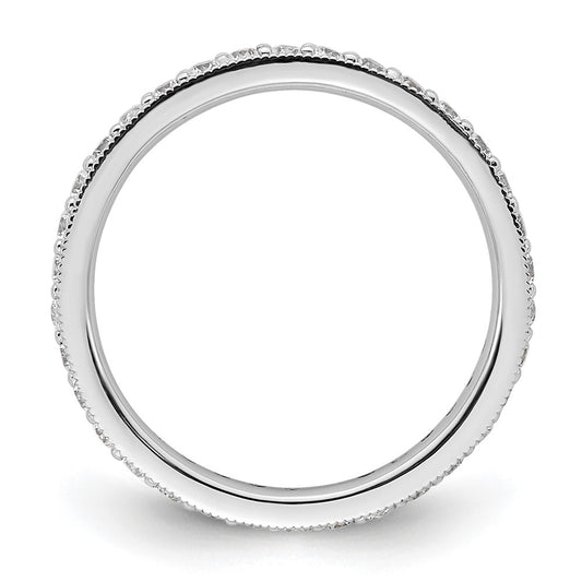 High-Quality 14K White Gold Vintage 1/2 Carat Diamond Eternity Band - Stylish Value Size 5
