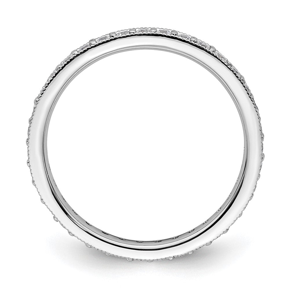 Shop Stylish 14K White Gold Vintage 1/2 Carat Diamond Eternity Band - Size 6