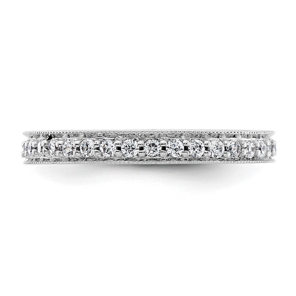 Shop Stylish 14K White Gold Vintage 1/2 Carat Diamond Eternity Band - Size 6