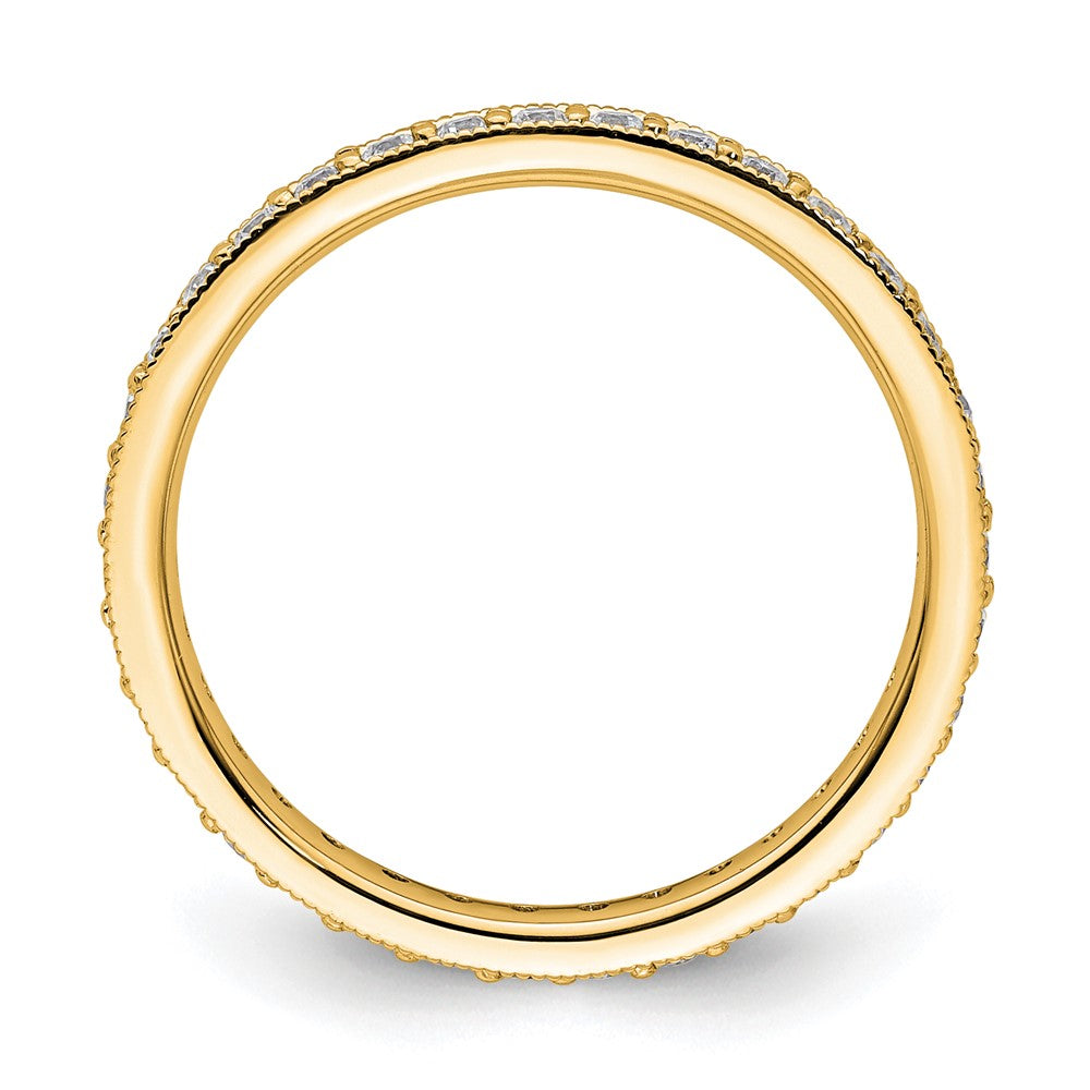 Buy Stylish 14K Polished Vintage Diamond Eternity Band, 1/2 Carat, Size 6.5