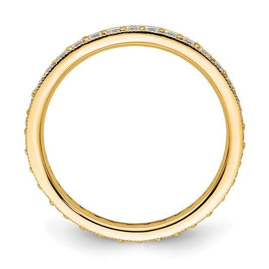 Buy Stylish 14K Polished Vintage Diamond Eternity Band, 1/2 Carat, Size 6.5