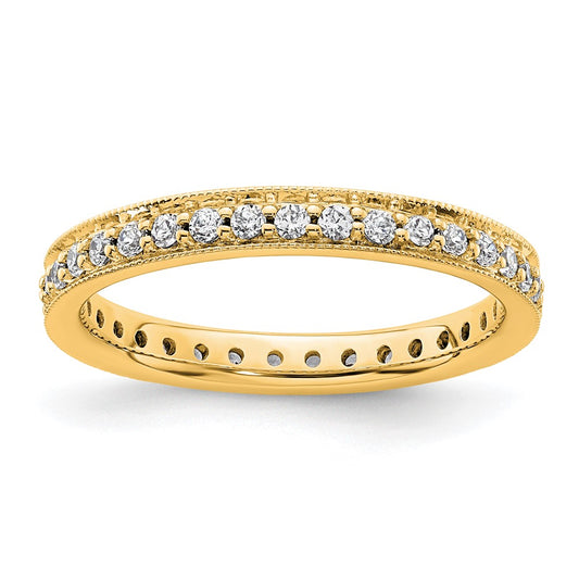 Buy Stylish 14K Polished Vintage Diamond Eternity Band, 1/2 Carat, Size 6.5