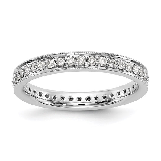 Buy Exclusive 14K White Gold Vintage Diamond Eternity Band - 1/2 Carat, Size 7.5