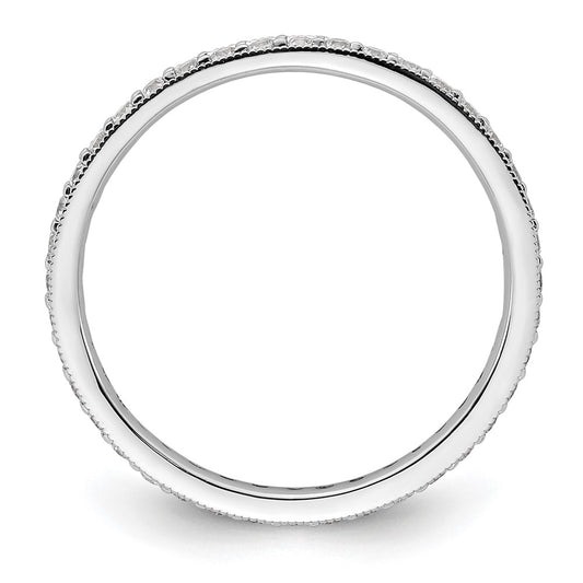 Shop Stylish 14K White Gold 1/2 Carat Diamond Eternity Band - Size 8 Value