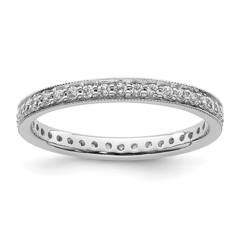 Shop Stylish 14K White Gold 1/2 Carat Diamond Eternity Band - Size 8 Value