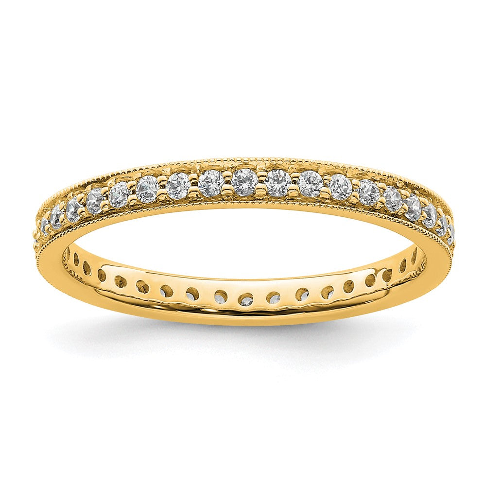 Buy Stylish 14K Polished Vintage 1/2 Carat Diamond Eternity Band - Size 8.5