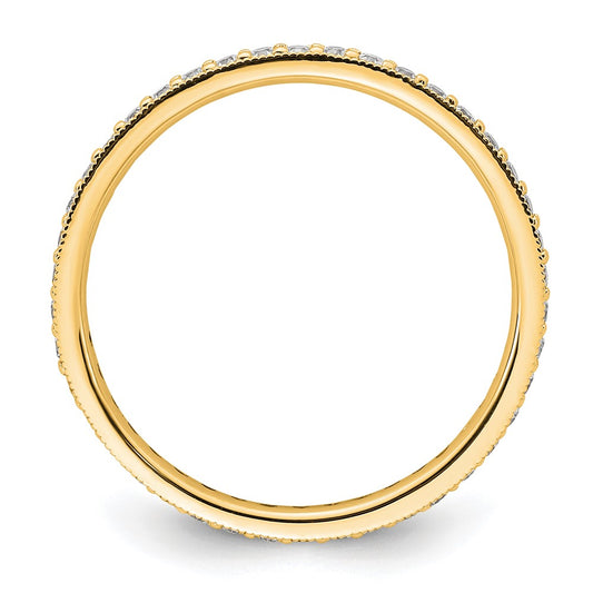 Exclusive 14K Gold Vintage 1/2 Carat Diamond Eternity Band - Stylish Size 9