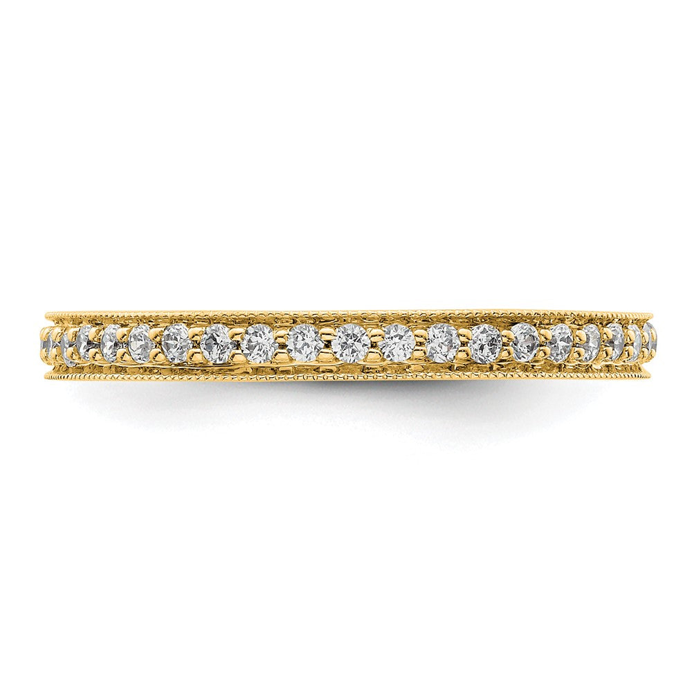 Exclusive 14K Gold Vintage 1/2 Carat Diamond Eternity Band - Stylish Size 9