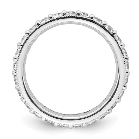Exclusive 1-Carat Diamond Eternity Band in 14K White Gold - Size 4, Stylish Value