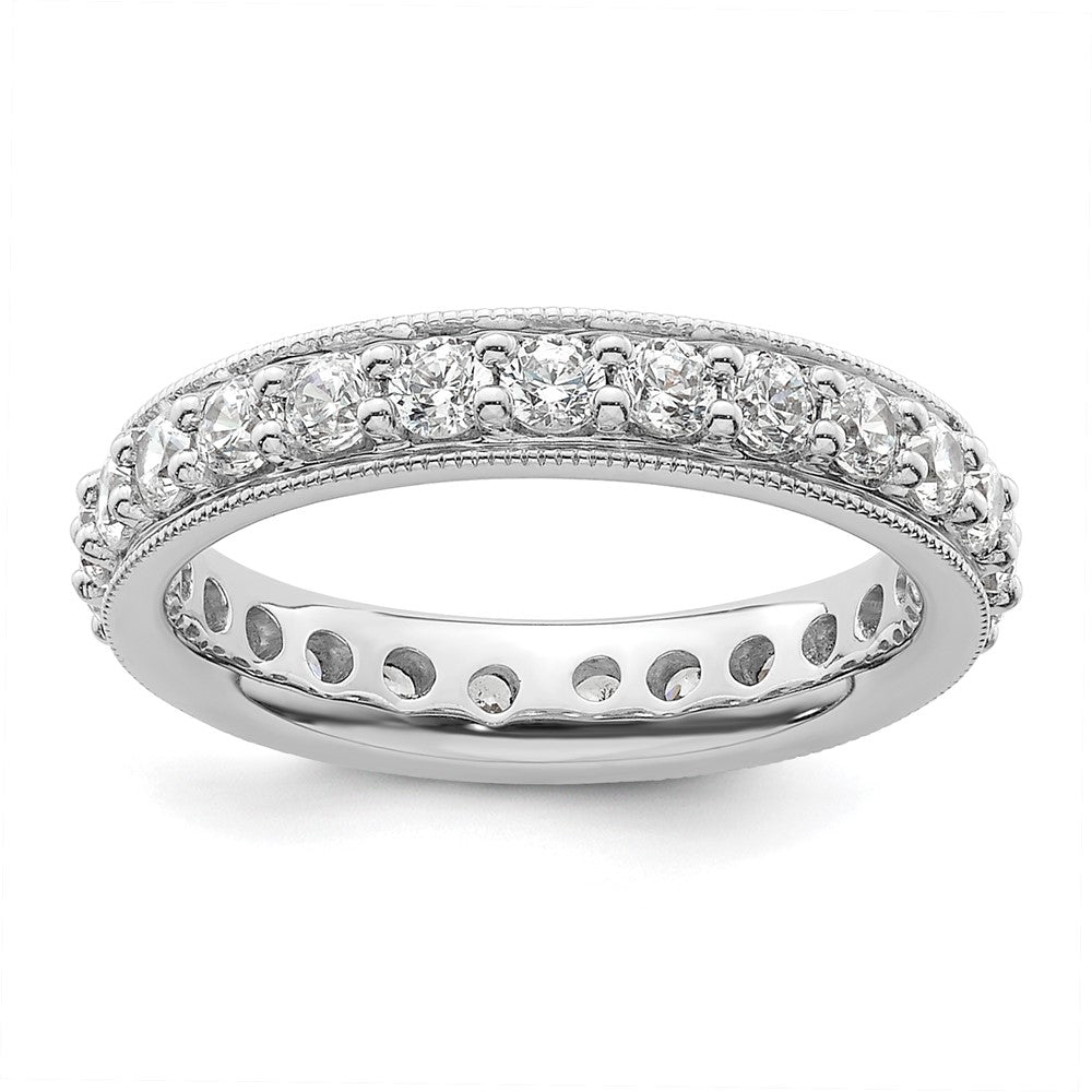 Exclusive 1-Carat Diamond Eternity Band in 14K White Gold - Size 4, Stylish Value