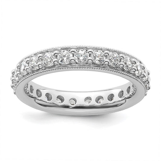 Exclusive 1-Carat Diamond Eternity Band in 14K White Gold - Size 4, Stylish Value