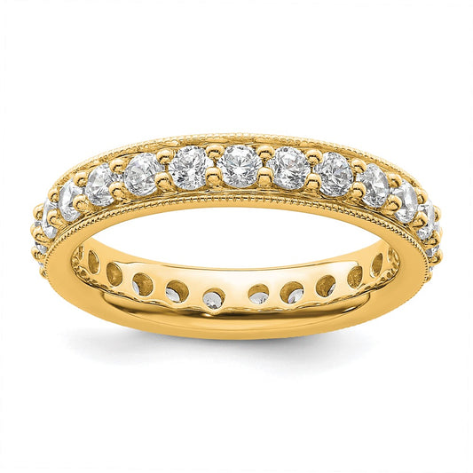 Buy 14K Gold Vintage 1-Carat Diamond Eternity Band - Stylish Size 4 Jewelry