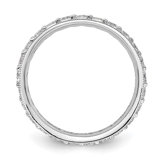 Buy High-Quality 1 Carat Diamond Eternity Band in 14K White Gold - Size 5.5