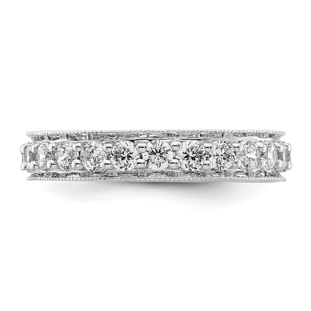 High-Quality 14K White Gold Vintage 1-Carat Diamond Eternity Band - Stylish Size 5