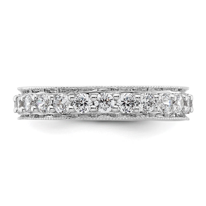 High-Quality 14K White Gold Vintage 1-Carat Diamond Eternity Band - Stylish Size 5-3