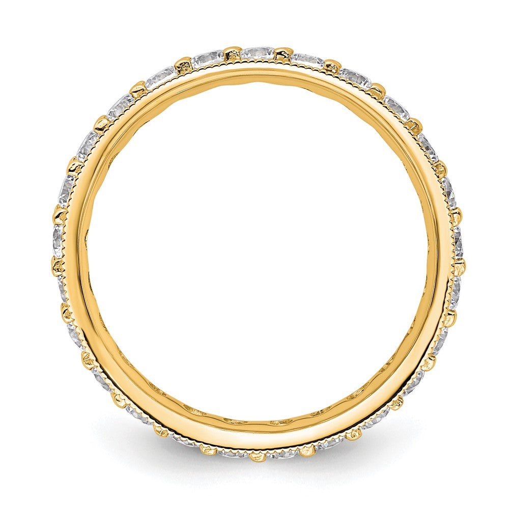High-Quality 14K Gold Vintage 1 Carat Diamond Eternity Band - Size 5, Stylish Price