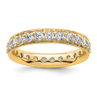 High-Quality 14K Gold Vintage 1 Carat Diamond Eternity Band - Size 5, Stylish Price