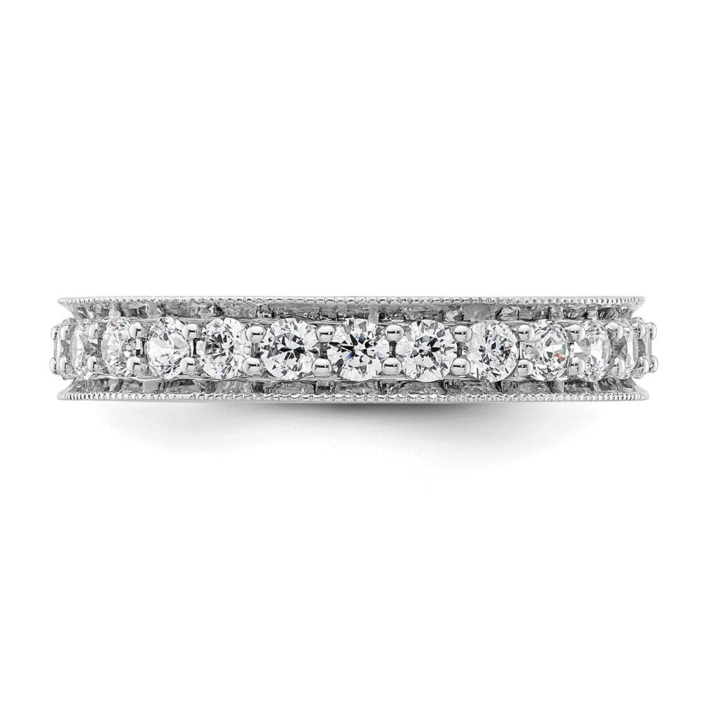 High-Quality 1-Carat Vintage Diamond Eternity Band in 14K White Gold - Size 6, Stylish Value!