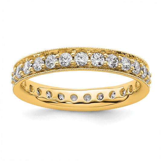 Buy Stylish 14K Polished Vintage 1 Carat Diamond Eternity Band - Size 6