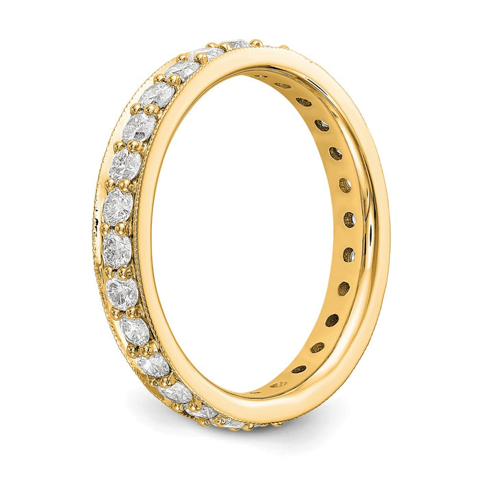 Buy Exclusive 14K Polished Vintage 1 Carat Diamond Eternity Band - Size 7, Stylish Value!-4