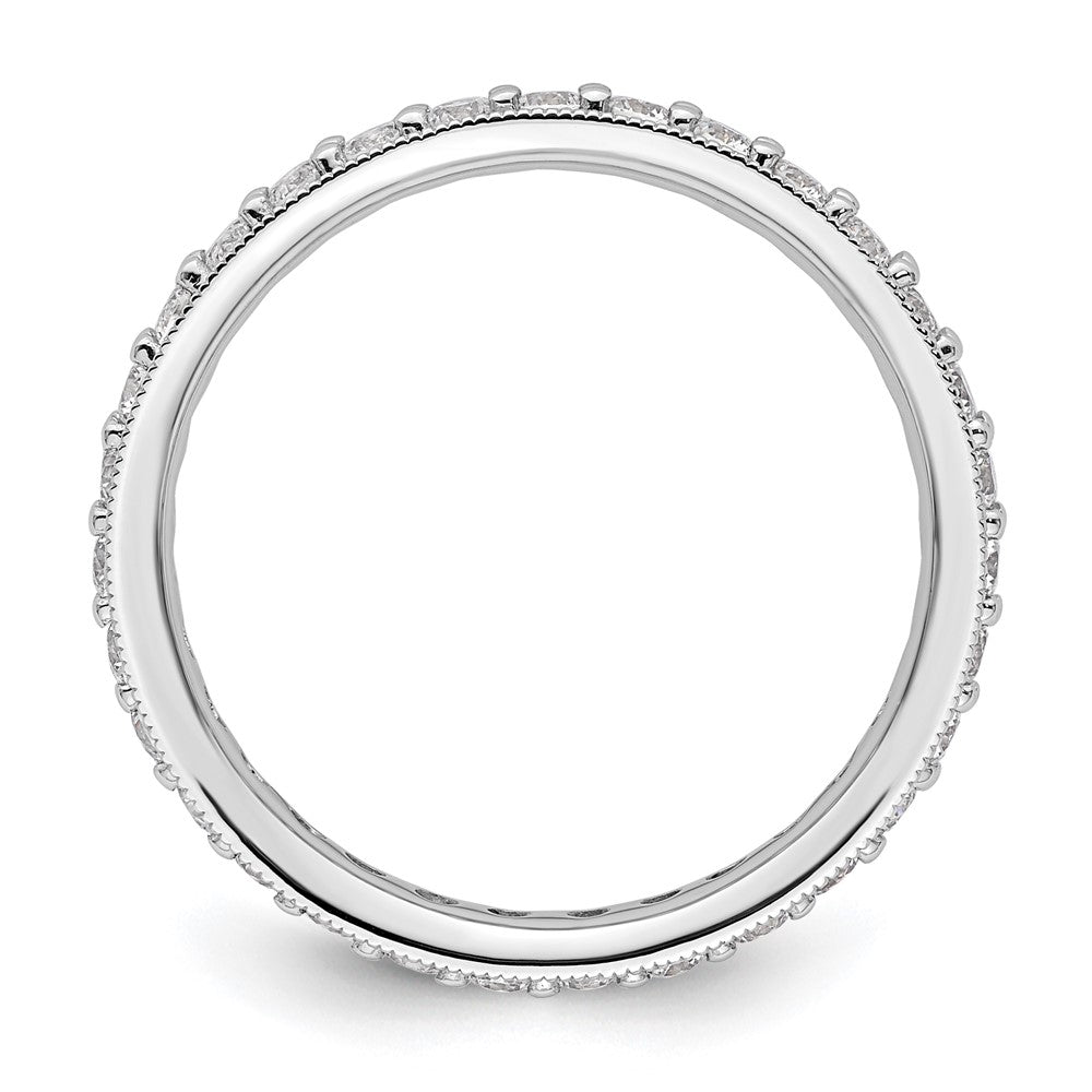 Shop Vintage 1-Carat Diamond Eternity Band in 14K White Gold - Stylish Size 8.5
