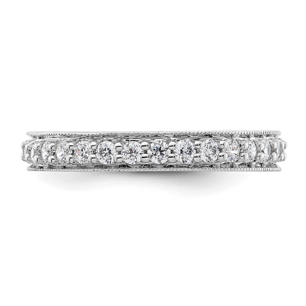 Shop Vintage 1-Carat Diamond Eternity Band in 14K White Gold - Stylish Size 8.5